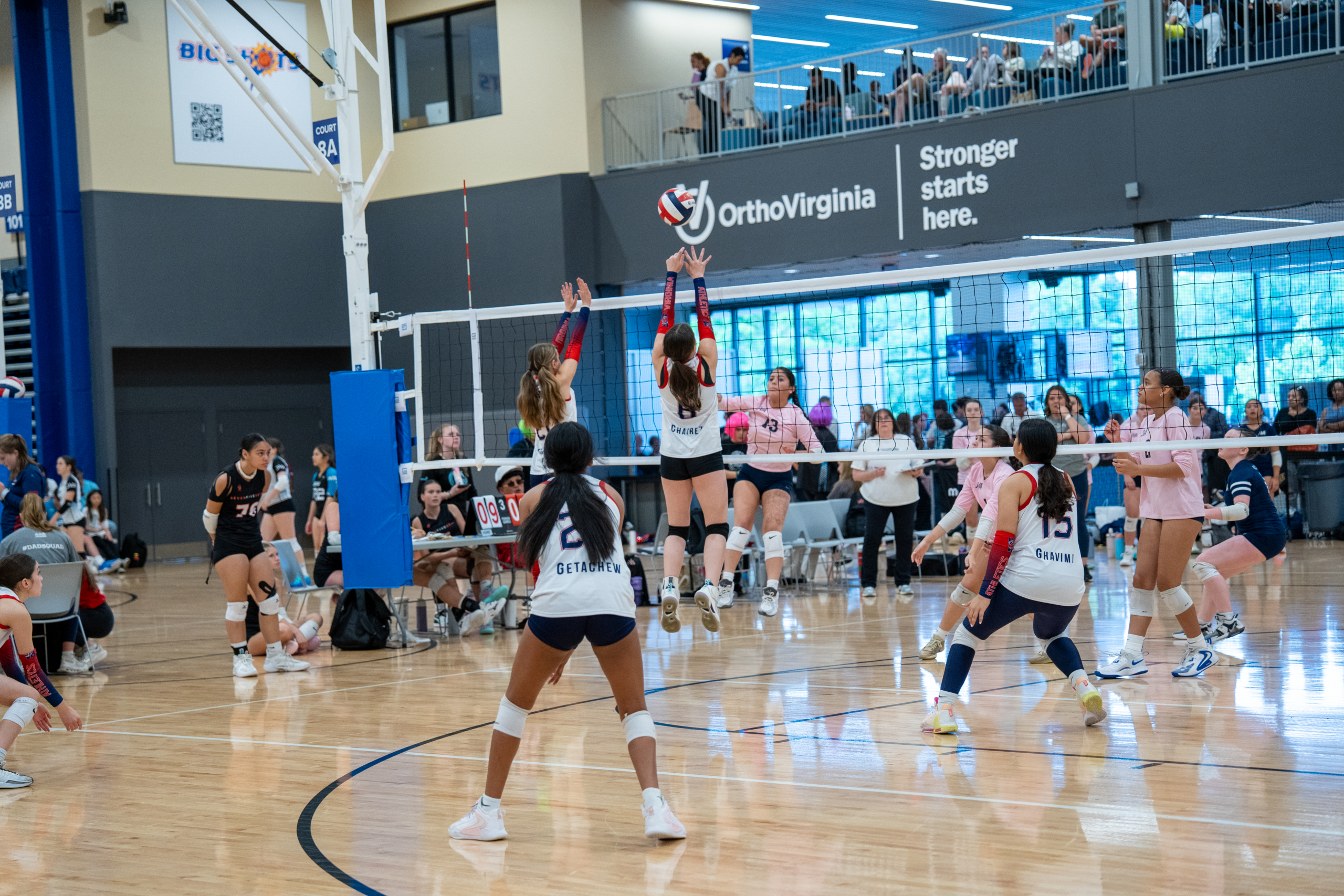 picture of volleyball play at the henrico sports and events center