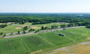 Venue-images-1030-x-618-Dorey Aerial view of baseball and soccer fields at Dorey Park