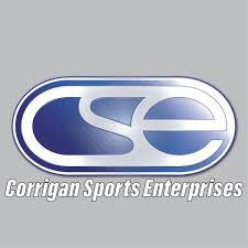 corrigan sports logo with initials "CSE" above company name